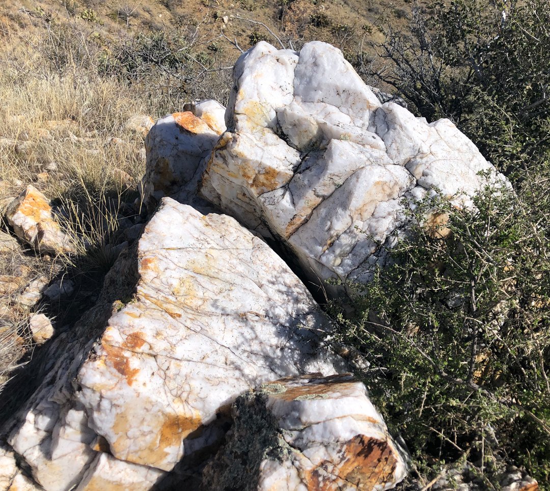Quartz boulders in a Colorado landscape